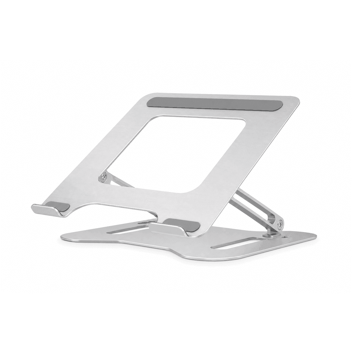 Adjustable aluminum laptop stand for workspace essentials