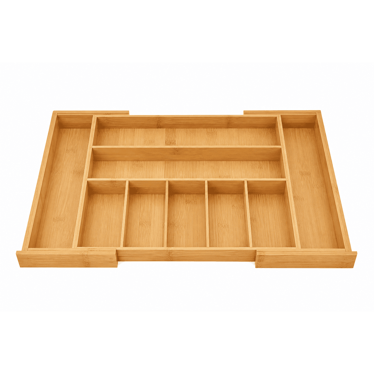 Expandable bamboo drawer organizer for home organization