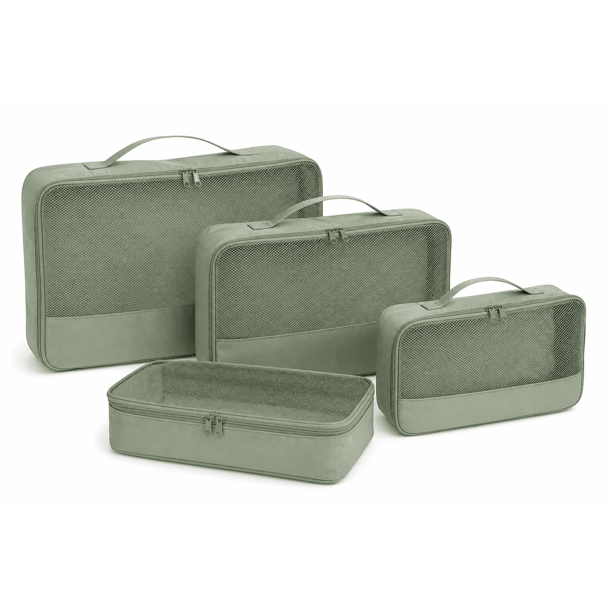 Sage green travel packing cube set