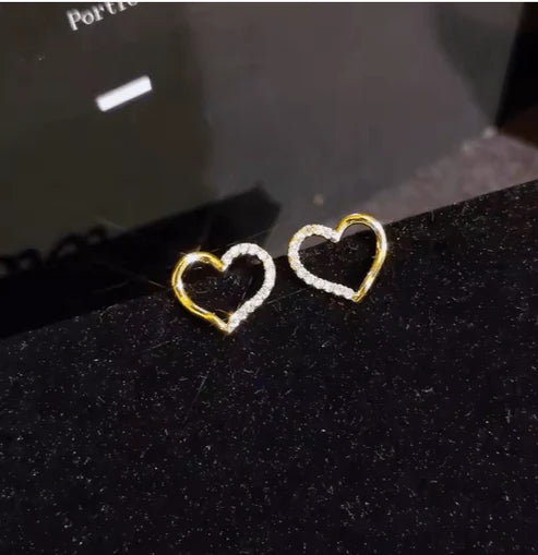 Heart Shape Zircon Earrings